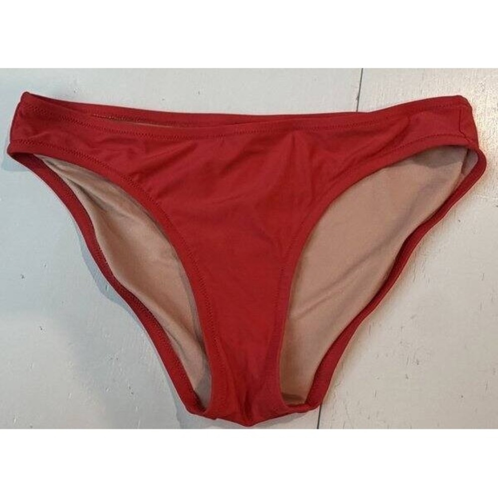 J Crew Red Womens Classic Full Coverage Bikini Bottom Size S